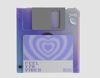 Holographic Floppy Disk Y2K Style