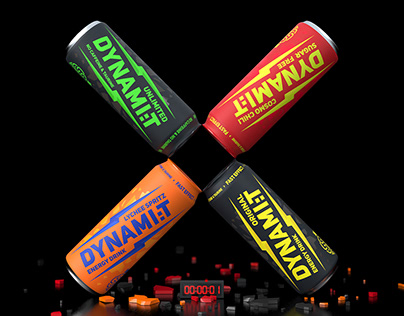 DYNAMIT Energy Drink - Packaging & Logo Design