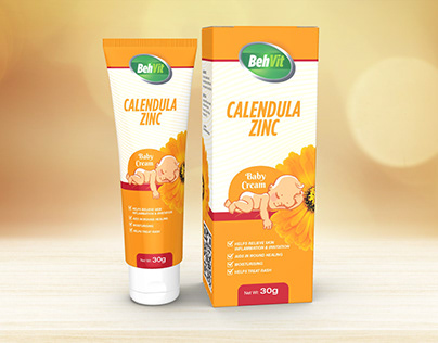 BehVit Calendula Zinc Baby Cream Packaging