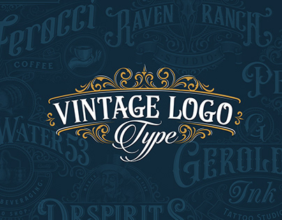 Vintage logo types