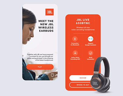 JBL Live | UI Design | Advertising design