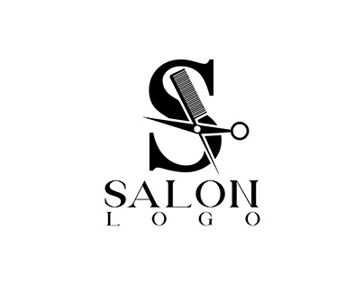 S latter salon logo design