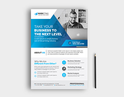 Corporate Business Flyer Template for Multipurpose Use