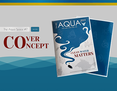Concept of "The Aqua Space" magazine cover
