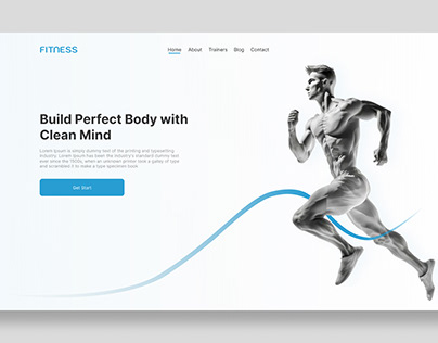 fitness training website landing page (Hero Section)