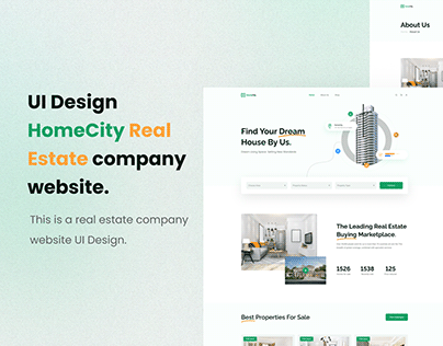 Real estate company website UI Design