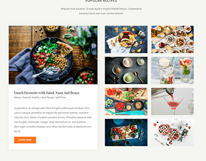 Avada Food WordPress Blog Website Design