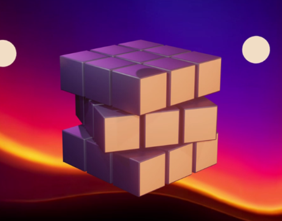 Rubik's Cube 3d animation