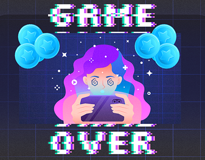 banner animation 'GAME OVER'