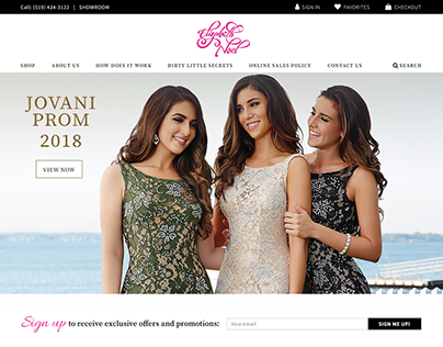Website design: Elizabeth Noel Dress Boutique