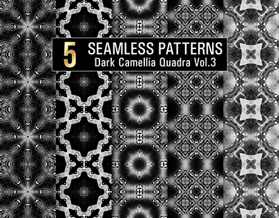 Dark Camellia Quadra Vol. 3 - 5 Seamless Patterns Pack