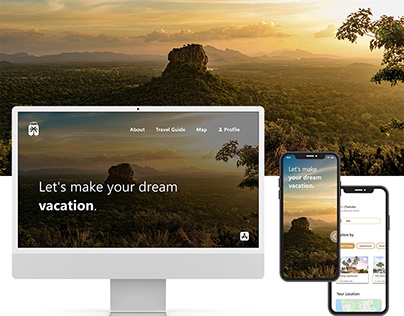 Travel Guide Web Landing page