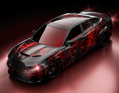 Car wrapping HellCat