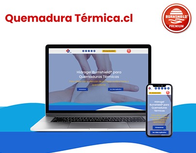Project thumbnail - Quemadura Térmica - Landing page for Burnshield Chile