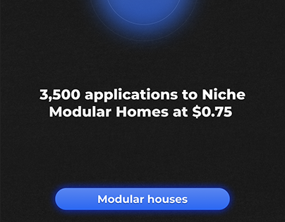 3,500 applications to Niche Modular Homes