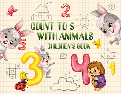 Children's book "Count to 5 with animals"