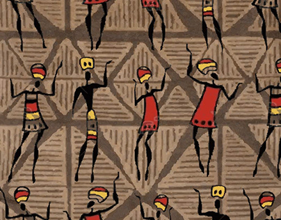 african work textile printing pattern