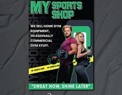 Our exclusive "My Sports Shop" poster design!