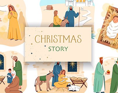 The birth of Jesus. Christmas story