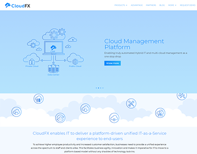 CloudFX Website Mockup | Wizrdom