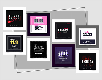Black Friday & 11.11 sell Social media Post Design