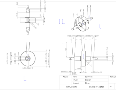 SolidWorks - Single Cylinder Crankshaft