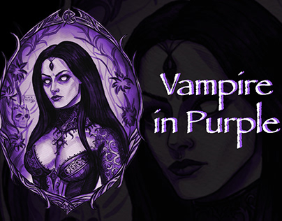 Project thumbnail - Vampire Woman in Purple colors