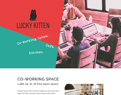 Lucky Kitten Landing Page Web Design in XD