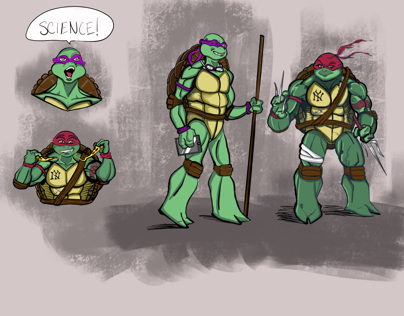 TMNT Character Design, Donnie and Raph