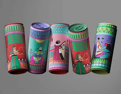 Cans with Ancient Egyptian Art