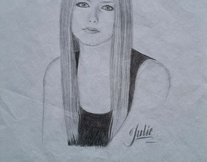 Avril Lavigne old drawing portrait