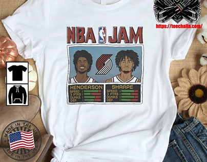 Portland Trail Blazers NBA Jam Trail and Sharpe T-shirt