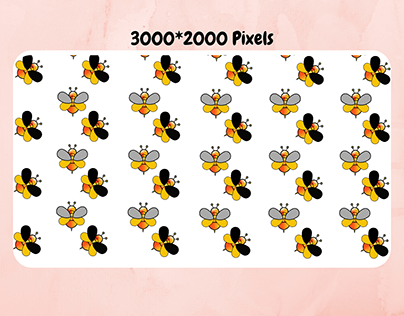 Buzzing Bee Pattern Background Templates