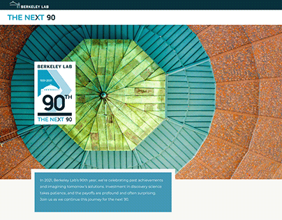 Berkeley Lab’s 90th Anniversary Branding and Website