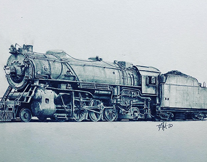 Steam Locomotive drawing