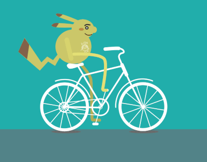 strange creature riding a bike