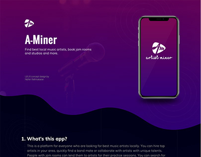 A Miner - Artist Miner App UI UX Design