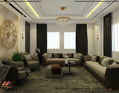 Design of a living room, hospitality and kitchen