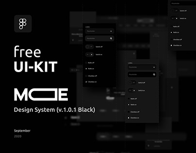 MODE — Design System | Free UI-kit Download | Black
