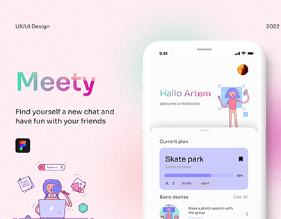 Meety UX/UI application Design