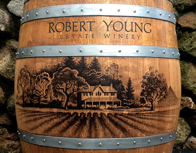 WINE BARREL ART for ROBERT YOUNG WINERY
