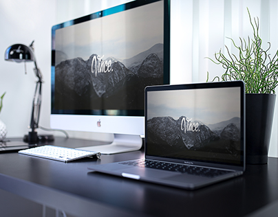 Apple Desk - iMac & Macbook Pro Wallpaper