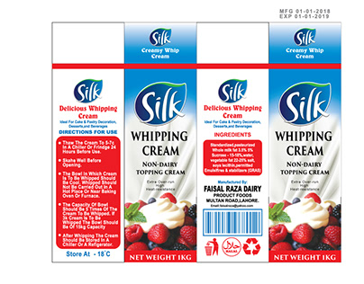 Silk whipping cream box design