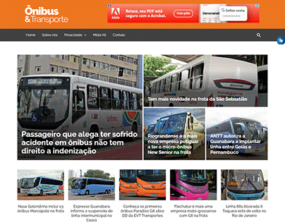Ônibus & Transporte - Site de notícias em WordPress