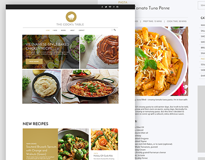The Cook's Table | Website Design