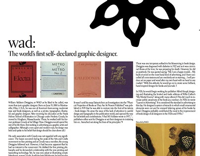 WAD: Typographer's brochure