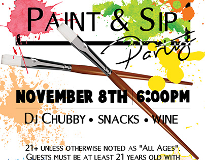 Paint & Sip Poster
