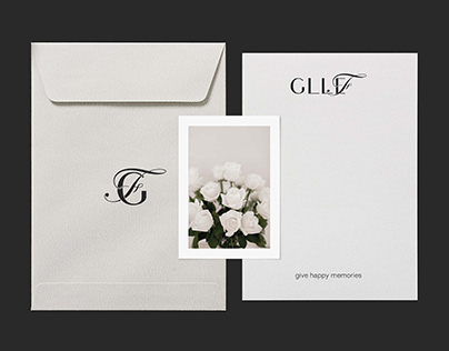 Logo for a wedding gift shop "GLLE F"