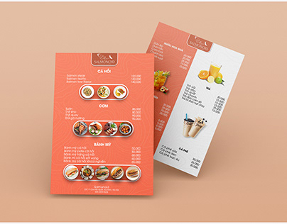 Thiết kế menu cho Salmonoid Restaurant Hanoi