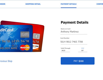 Credit Card Payment/Checkout UI